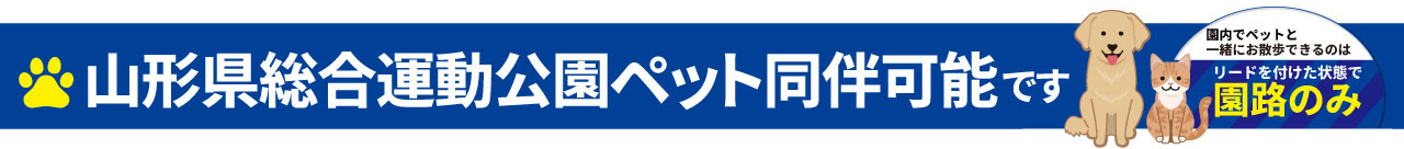 山形県総合運動公園ペット同伴可能です